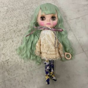 1円〜 箱無 Blythe ブライス ミントグリーン ウェーブロングヘア ゴールド/青/緑/ピンク アイ レースエプロン レースワンピ他の画像2