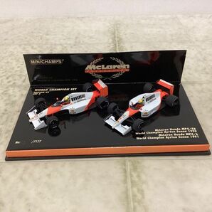 1円〜 ミニチャンプス マクラーレンコレクション 1/43 ワールドチャンピオンセット3マクラーレンホンダMP4/5B MP4/6 A・セナ 1990 1991の画像2