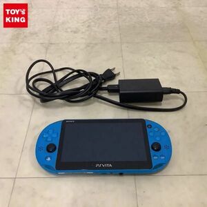 1円〜 動作確認済 初期化済 箱無 PS VITA PCH-2000 本体 アクア・ブルー、ACアダプター