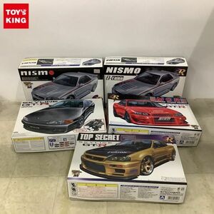 1円〜 アオシマ 1/24 スカイライン GT-R BNR32 エンジン付 トップシークレット R34 スカイライン GT-R 他