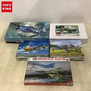 1円〜 タミヤ他 1/48等 メッサーシュミット Bf109E-4/7 TROP、F6F-3/5 ヘルキャット 他