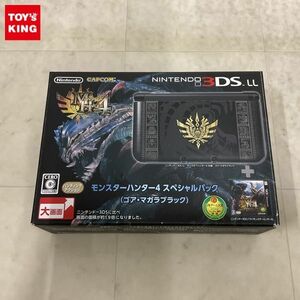 1円〜 動作確認/初期化済 ニンテンドー3DS LL SPR-001（JPN） モンスターハンター4 スペシャルパック（ゴア・マガラ ブラック）