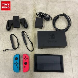 1円〜 動作確認/初期化済 箱無 Nintendo Switch HAC-001(-01) 本体 Joy-Con ネオンブルー ネオンレッド ドック 他