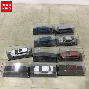 1円〜 アシェット 国産名車コレクション 1/43 スバル レガシィ ツーリングワゴン（2003）、トヨタ アリスト（2001）他