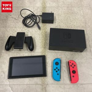 1円〜 動作確認/初期化済 箱無 Nintendo Switch HAC-001(-01) 本体 Joy-Con ネオンブルー ネオンレッド ドック 他