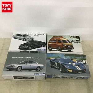 1円〜 アオシマ 他 1/24 ニッサン F50 シーマ/プレジデント ’03、スバル サンバーハイルーフ 4WD K88 等