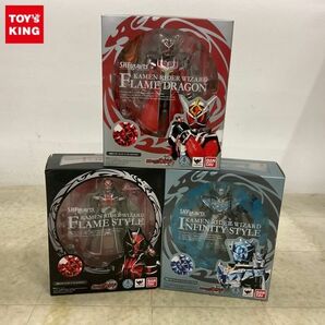 1円〜 未開封含 S.H.Figuarts 仮面ライダーウィザード フレイムスタイル フレイムドラゴン インフィニティースタイルの画像1