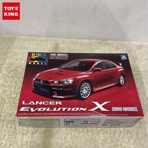 1円〜 アオシマ 1/24 ランサー エボリューションX 2009年モデル レッドメタリック_画像1