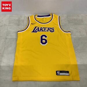 1円〜 NIKE NBA ユニフォーム Lakers 6 レブロン・ジェームズ Lサイズ