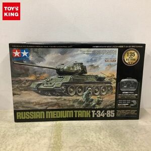 1円〜 タミヤ 1/35 RC 電動ラジオコントロールタンク ソビエト中戦車 T-34-85 専用プロポ付き