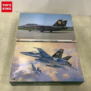 1円〜 ハセガワ 1/48 F-14D トムキャット VF-31 トムキャッターズ、F-18C ホーネット