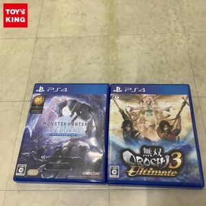 1円〜 PlayStation 4 ソフト 無双OROCHI 3 Ultimate、モンスターハンターワールド：アイスボーン マスターエディション