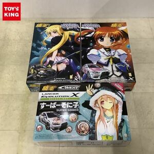 1円〜 1/24 痛車 魔法少女リリカルなのは 他 なのは ランサーエボリューションX、フェイト ランサーエボリューションX オプション等