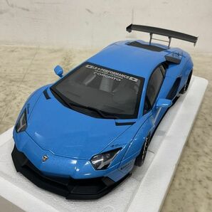 1円〜 オートアート 1/18 LB-WORKS ランボルギーニ アヴェンタドール メタリックスカイブルーの画像3