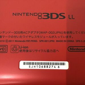 1円〜 動作確認/初期化済 ニンテンドー3DS LL SPR-001(JPN) 本体 レッド×ブラックの画像6