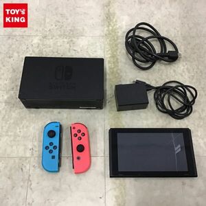 1円〜 動作確認/初期化済 箱無 Nintendo Switch HAC-001 本体 Joy-Con ネオンブルー ネオンレッド ドック 他