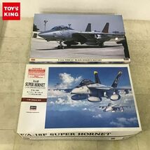 1円〜 ハセガワ 1/48 F/A-18F スーパー ホーネット、F-14A トムキャット ブラック ナイツ ヒストリー_画像1
