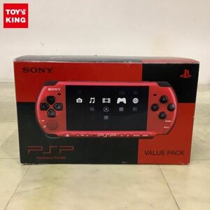 1円〜 欠品 動作確認/初期化済 PSP バリューパック PSP-3000 レッド/ブラック