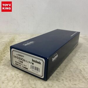 1円〜 天賞堂 HOゲージ 58007 コキ5500形コンテナ車 1次型 6000形コンテナ 黄緑6号 5個積載