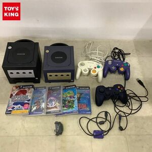 1円〜 訳あり ニンテンドーゲームキューブ 本体 他 DOL-001（JPN）バイオレット、ゼルダの伝説 風のタクト 等