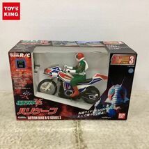 1円〜 バンダイ アクションバイクRCシリーズ 1/10 仮面ライダーV3 ハリケーン_画像1