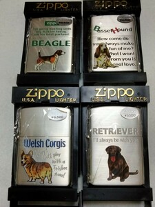 zippo ドッグアート 2001年製 4種セット 展示未使用