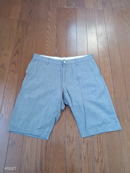 1277【中古品】 DRESS CODE INTERNATIONAL ドレスコードインターナショナル ゴルフハーフパンツ 半パンツ グレー メンズ サイズ L