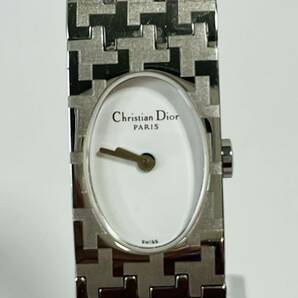 ◇ Christian Dior クリスチャンディオール ミスディオール D70-100 シルバー クオーツ レディース 白文字盤 腕時計/263562/419-81 の画像1
