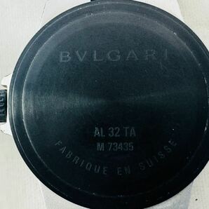 Ψ BVLGARI ブルガリ AL32TA アルミニウム デイト クオーツ アルミニウム /ラバーベルト ブラック メンズ腕時計/262698/42-35 の画像8