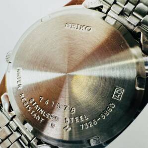  ♪ SEIKO セイコー 5 ファイブ 7S26-5860自動巻き オートマティック スクエア ブラック系 文字盤 メンズ腕時計/263433/49-34の画像9
