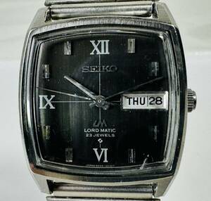  Ф SEIKO セイコー LM ロードマチック 5606-5000 自動巻 黒文字盤 メンズ腕時計 /263503/417-42