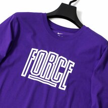 新品 NIKE ナイキ Force 長袖 Tシャツ L 紫 ロングスリーブ シャツ トップス メンズ スポーツ パープル 40周年記念 ◆CC2144B_画像3