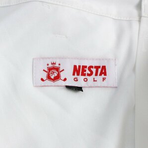 新品 NESTA ネスタ ゴルフ 4WAY ストレッチ パンツ L 春夏 GOLF エンボス 総柄 ボトムス ゴルフウェア メンズ 吸水速乾 刺繍 白 ◆SL712Bの画像10