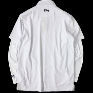 新品 FILA GOLF ハーフジップ 半袖 シャツ インナーシャツ 2点セット L 春夏 フィラ ゴルフ 接触冷感 メンズ ウェア 白 ◆CC2195Bの画像2