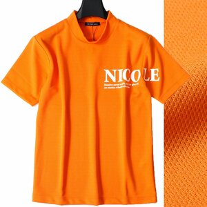 新品 ニコル ゴルフ 吸水速乾 中厚 モックネック 半袖 シャツ 48 (L) NICOLE GOLF ハイネック シャツ メンズ ウェア 春夏 ◆CC2175B