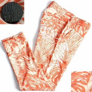  new goods Gotcha Golf water-repellent stretch pants M spring summer GOTCHA GOLF long pants leaf pattern men's wear orange summer *SL676A