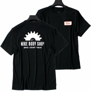 新品 NIKE ナイキ Dri-FIT 吸汗速乾 半袖 Tシャツ XL 黒 シャツ トップス メンズ ビッグロゴ SWOOSH ブラック 春夏 ◆CC2198A