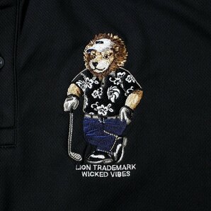 新品 春夏 ネスタ ゴルフ 吸水速乾 半袖 ポロシャツ XL 黒 NESTA GOLF シャツ ロゴ刺繍 ゴルフウェア メンズ ブラック ◆CC2205Cの画像6