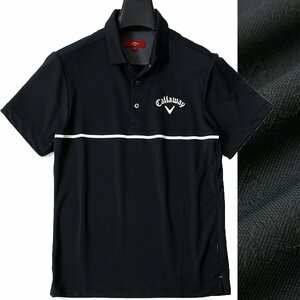  new goods regular price 1.7 ten thousand Callaway red label Jaguar do polo-shirt with short sleeves 3L Callaway Golf GOLF shirt wear men's black *CC2224C