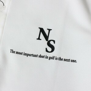 新品 NICOLE GOLF ニコル ゴルフ 中厚 半袖 ポロシャツ 46 (M) 白 吸水速乾 シャツ メンズ ウェア ホワイト 春夏 ◆CC2168Aの画像5