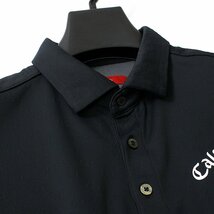 新品 定価1.7万 キャロウェイ レッドレーベル ジャガード 半袖 ポロシャツ M Callaway ゴルフ GOLF シャツ ウェア メンズ 黒 ◆CC2224A_画像4