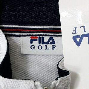 新品 FILA GOLF ハーフジップ 半袖 シャツ インナーシャツ 2点セット L 春夏 フィラ ゴルフ 接触冷感 メンズ ウェア 白 ◆CC2195Bの画像10