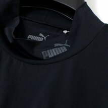 新品 PUMA プーマ ゴルフにお勧め ハイネック 長袖 シャツ LL インナー アンダー モックネック メンズ スポーツ ウェア 黒 ◆CC2242B_画像4