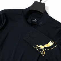 新品 PUMA プーマ ゴルフにお勧め ハイネック 長袖 シャツ LL インナー アンダー モックネック メンズ スポーツ ウェア 黒 ◆CC2242B_画像1