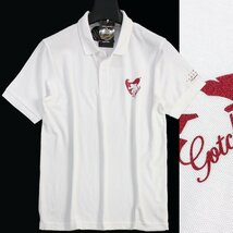 新品 ガッチャ ゴルフ 吸水速乾 半袖 ポロシャツ L 春夏 GOTCHA GOLF シャツ ゴルフウェア 国内加工 白 ホワイト サマー ◆GGPS222_画像1