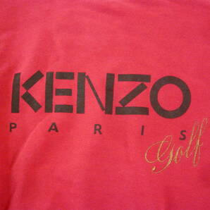 KENZO ケンゾー 胸ロゴ クルーネック スウェットトレーナー レッド 赤 メンズL ビンテージ品の画像5