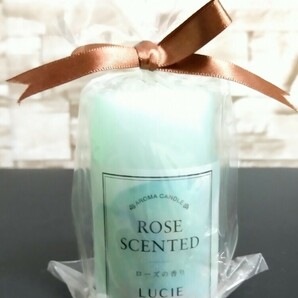 【ルシエアロマキャンドル】ROSE SCENTED☆ローズの香り♪アロマ☆Candle☆インテリア☆プレゼント☆癒し☆LUCIE☆未使用品!!の画像1