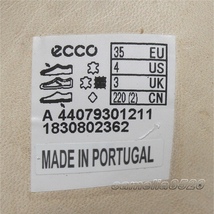 ecco エコー SOFT 8 W 440793 ローカット スニーカー ベージュ ブラウン レザー US4 EU35 約22cm ポルトガル製 美品 使用僅か レディース_画像2