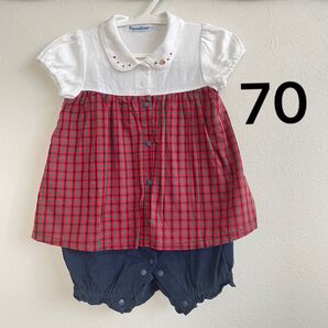 ファミリア 半袖ロンパース 70 familiar