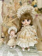 ♪saya outfit ♪ブライスアウトフィットセットとミニドールちゃん（全長15cm）♪Blythe outfit カスタムミニドール　天使　お洋服セット _画像1